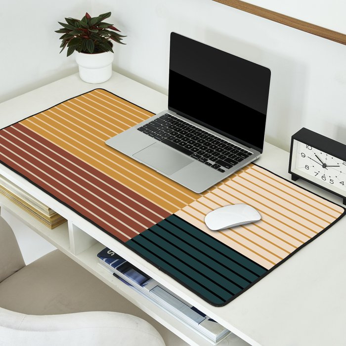 Color Block Line Abstract XV Desk Mat Gallery Image 2