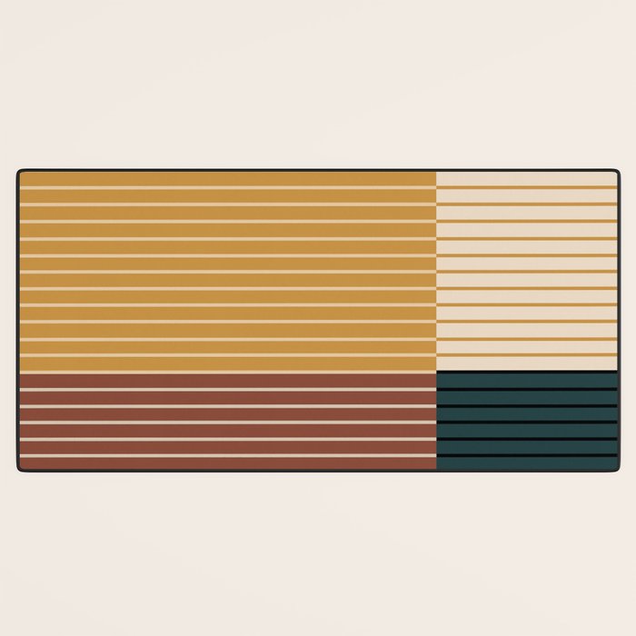 Color Block Line Abstract XV Desk Mat Gallery Image 3