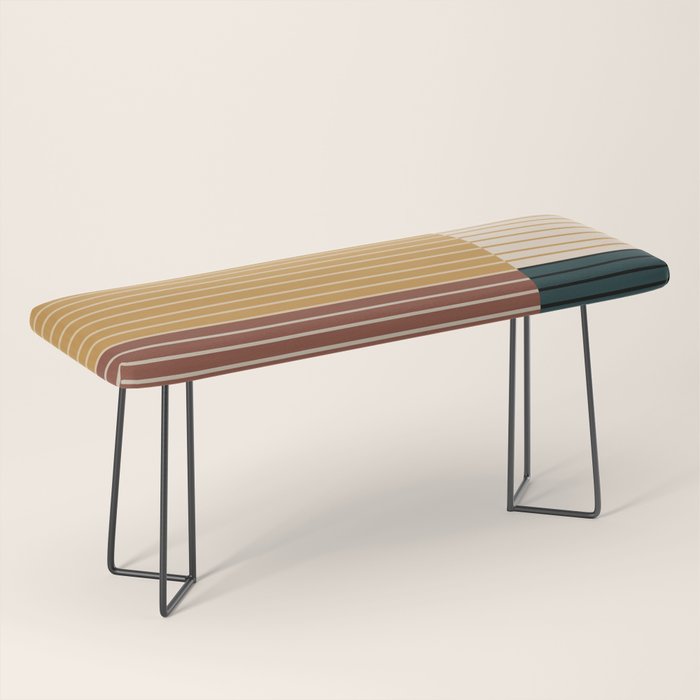 Color Block Line Abstract XV Bench Gallery Image 1