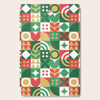 Geometric christmas holiday mosaic pattern Cutting Board Gallery Image 1