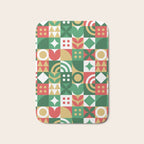 Geometric christmas holiday mosaic pattern Bath Mat Gallery Image 1