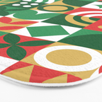 Geometric christmas holiday mosaic pattern Bath Mat Gallery Image 3