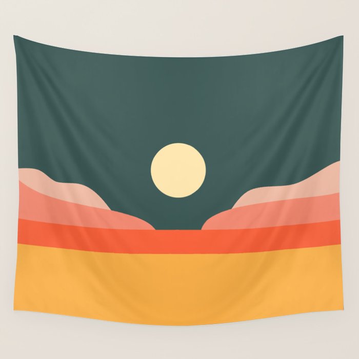 Geometric Landscape 14 Wall Tapestry Gallery Image 4