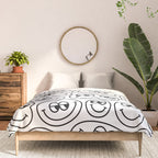 Funny happy face cartoon doodle pattern Comforter Gallery Image 3
