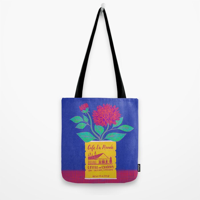 Cafe Du Monde Floral Bouquet Tote Bag Gallery Image 2