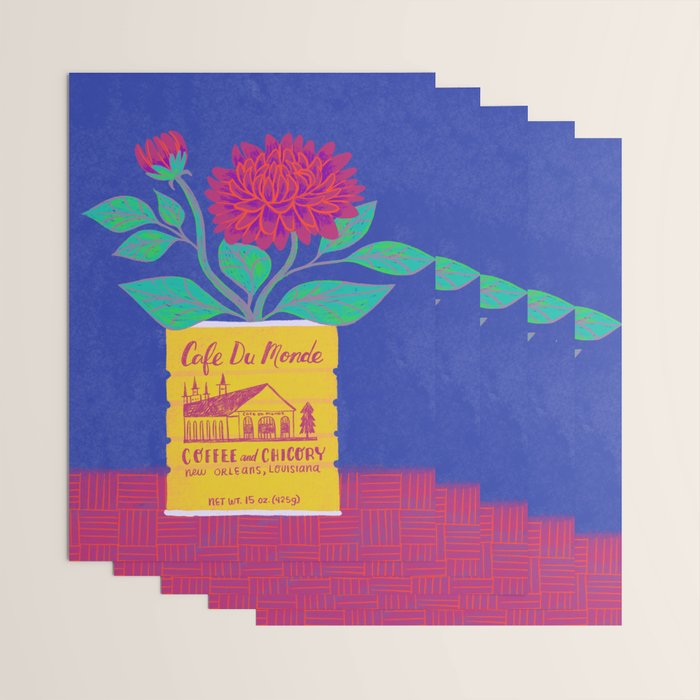 Cafe Du Monde Floral Bouquet Wrapping Paper Gallery Image 3