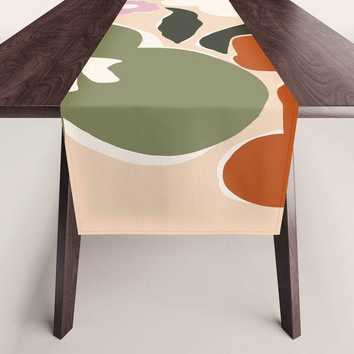 Retro flower party  Table Runner Gallery Image 1