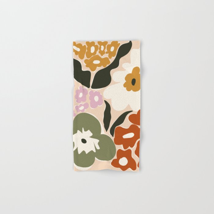 Retro flower party  Bath Towel Gallery Image 1