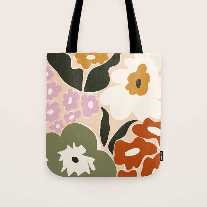 Retro flower party  Tote Bag Gallery Image 1