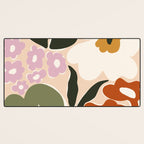 Retro flower party  Desk Mat Gallery Image 3