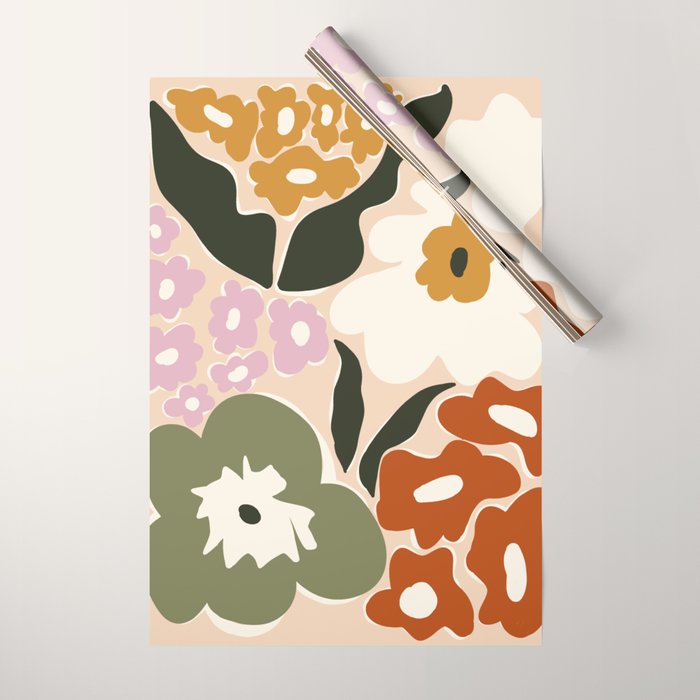 Retro flower party  Wrapping Paper Gallery Image 1