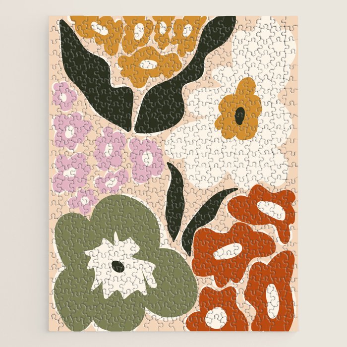 Retro flower party  Jigsaw Puzzle Gallery Image 1