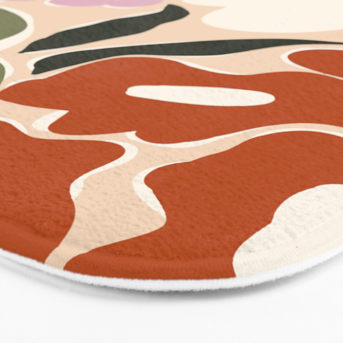 Retro flower party  Bath Mat Gallery Image 3
