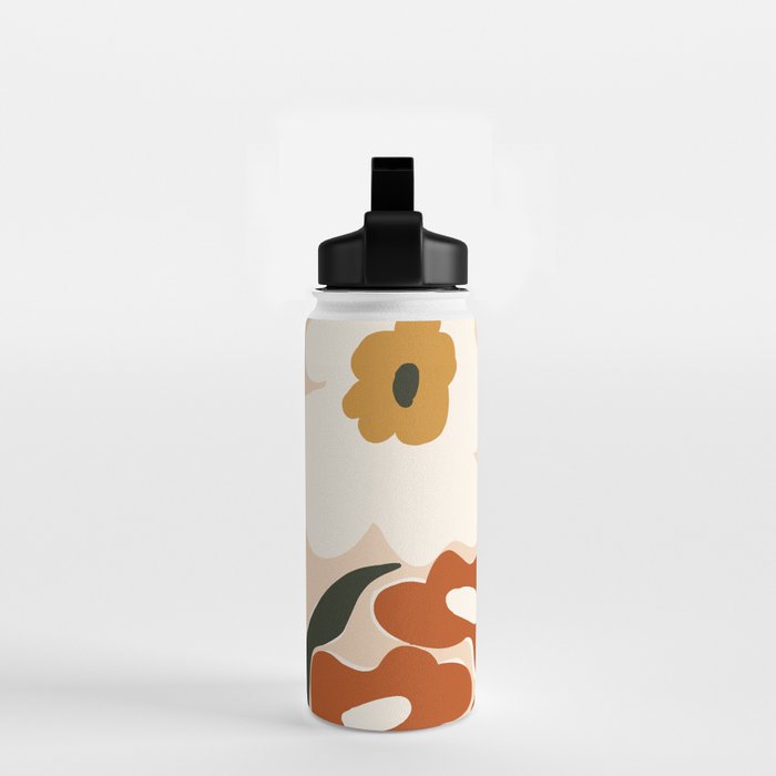 Retro flower party  Water Bottle Gallery Image 2