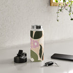Retro flower party  Water Bottle Gallery Image 4