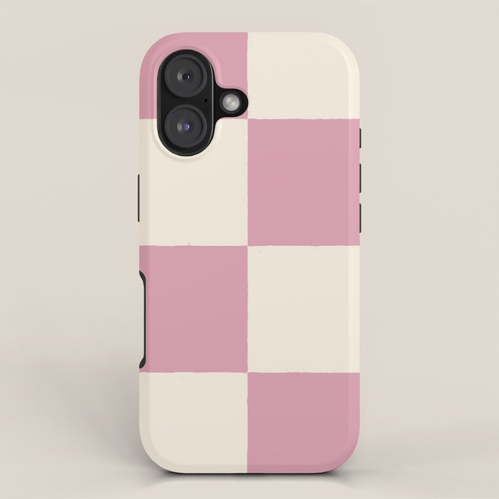 Dusty Rose Checkerboard iPhone Case Gallery Image 1