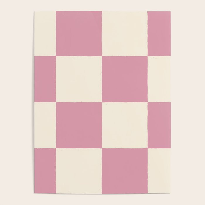 Dusty Rose Checkerboard Poster Gallery Image 4