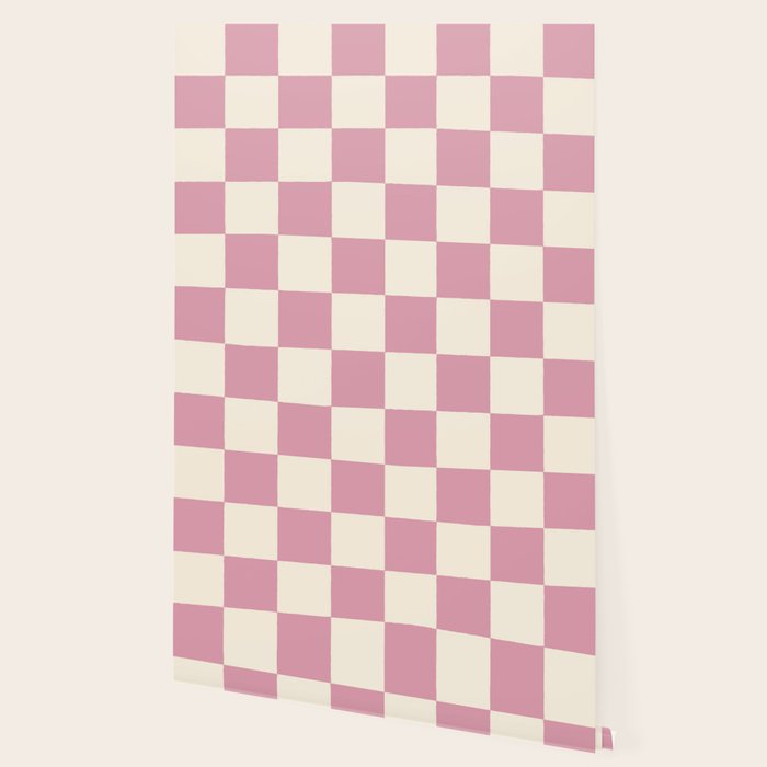 Dusty Rose Checkerboard Wallpaper Gallery Image 2