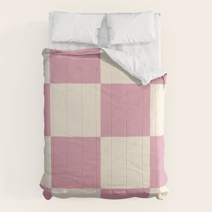 Dusty Rose Checkerboard Comforter Gallery Image 1