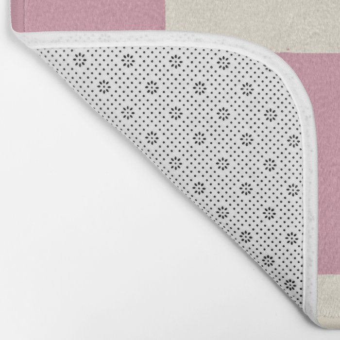 Dusty Rose Checkerboard Bath Mat Gallery Image 2