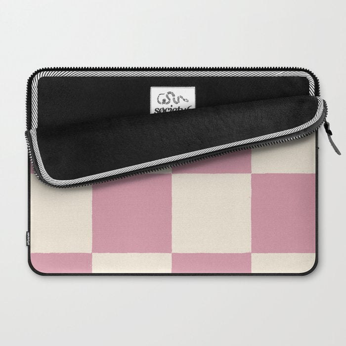 Dusty Rose Checkerboard Laptop Sleeve Gallery Image 2