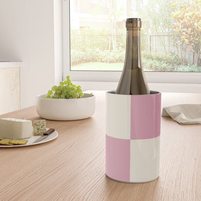 Dusty Rose Checkerboard Wine Chiller Gallery Image 4