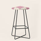 Dusty Rose Checkerboard Stool Gallery Image 1