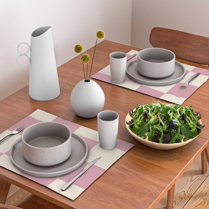 Dusty Rose Checkerboard Placemat Gallery Image 2