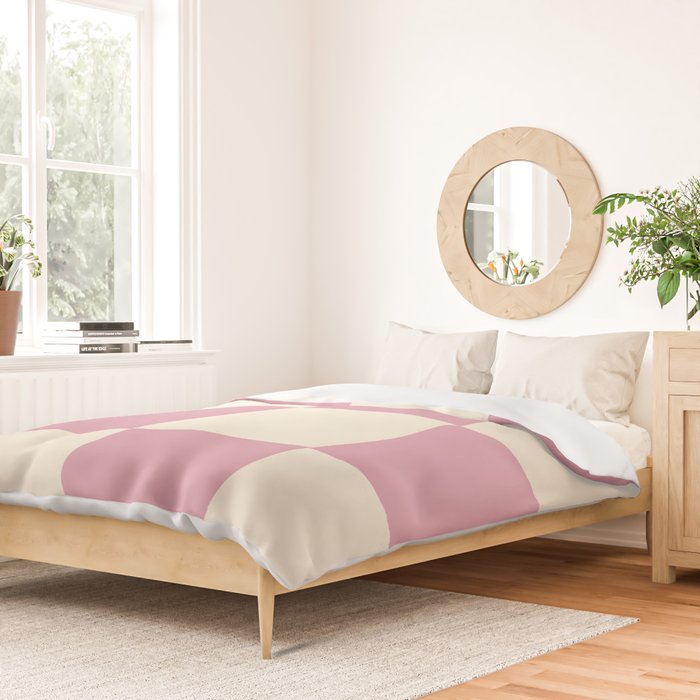 Dusty Rose Checkerboard Duvet Cover Gallery Image 2