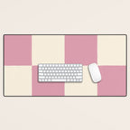 Dusty Rose Checkerboard Desk Mat Gallery Image 1