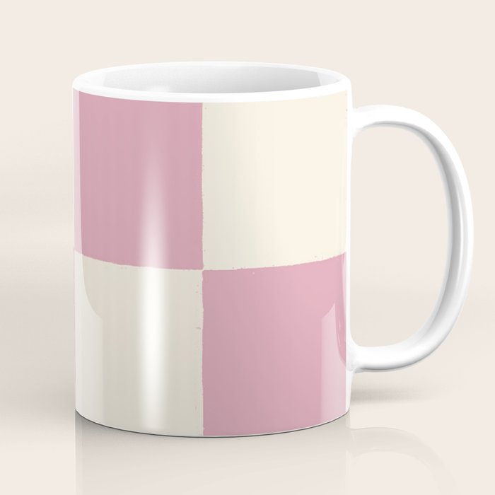 Dusty Rose Checkerboard Coffee Mug Gallery Image 1