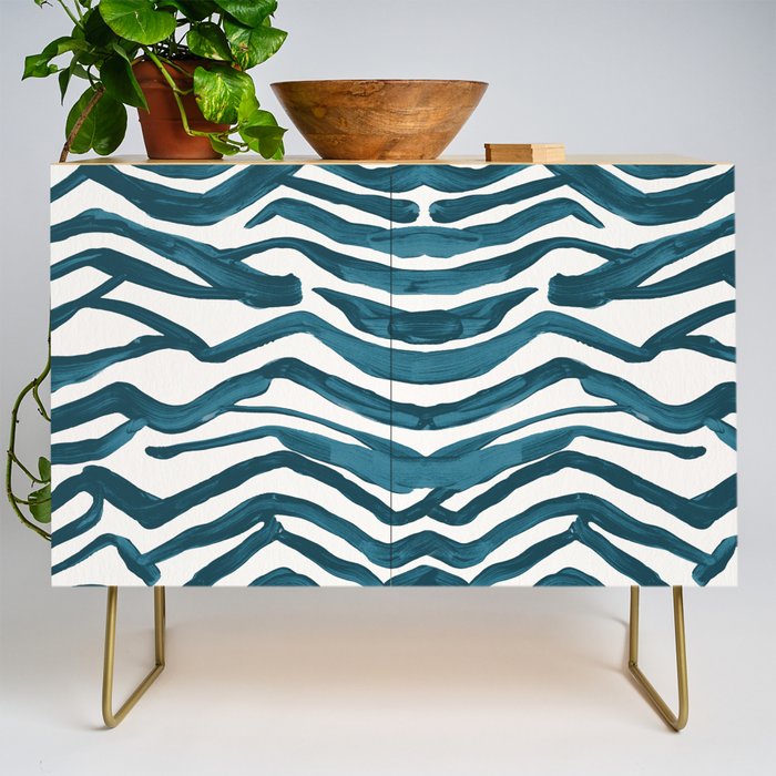 Zebra Print - Teal Palette Credenza Gallery Image 1