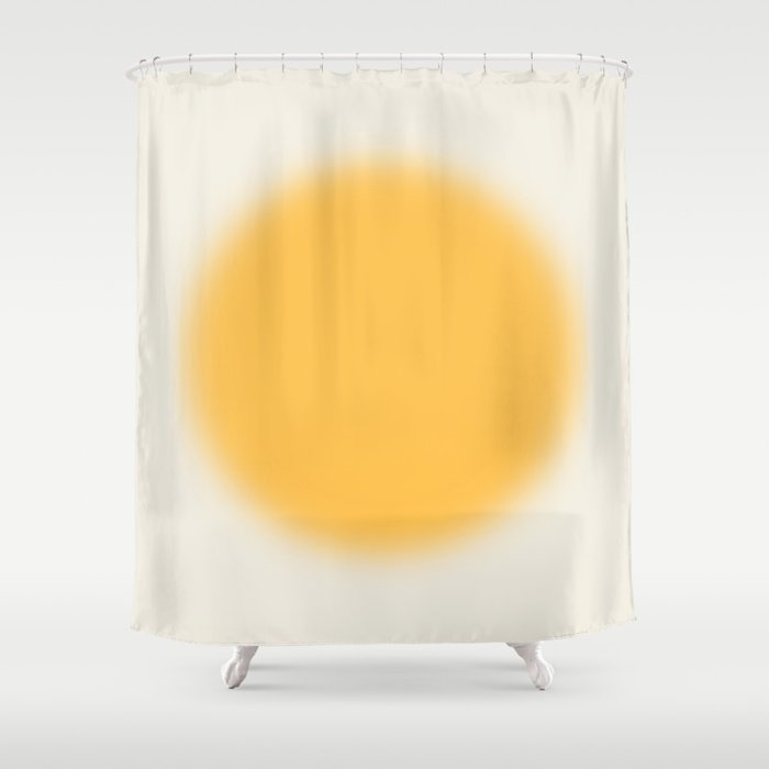 Abstraction_SUN_YELLOW_CIRCLE_BLUR_LOVE_POP_ART_0602A Shower Curtain Gallery Image 1