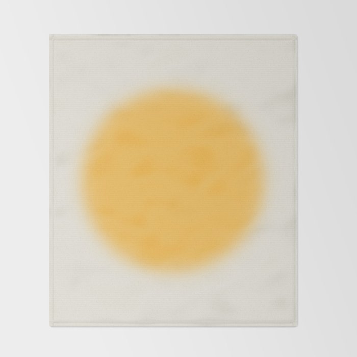 Abstraction_SUN_YELLOW_CIRCLE_BLUR_LOVE_POP_ART_0602A Throw Blanket Gallery Image 2