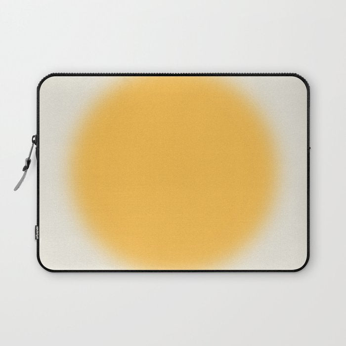 Abstraction_SUN_YELLOW_CIRCLE_BLUR_LOVE_POP_ART_0602A Laptop Sleeve Gallery Image 1