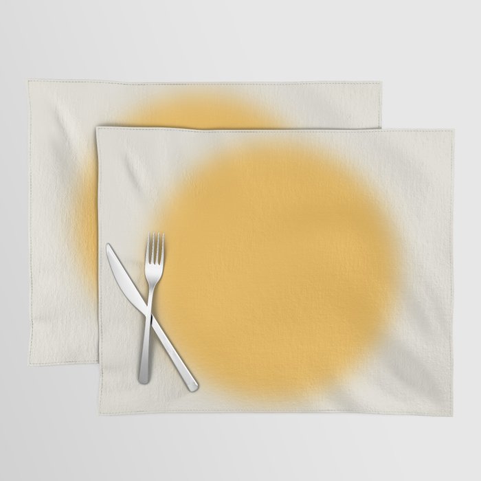 Abstraction_SUN_YELLOW_CIRCLE_BLUR_LOVE_POP_ART_0602A Placemat Gallery Image 1