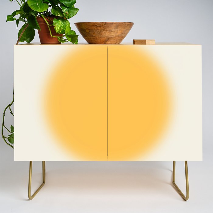 Abstraction_SUN_YELLOW_CIRCLE_BLUR_LOVE_POP_ART_0602A Credenza Gallery Image 1