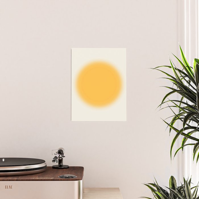 Abstraction_SUN_YELLOW_CIRCLE_BLUR_LOVE_POP_ART_0602A Poster Gallery Image 2