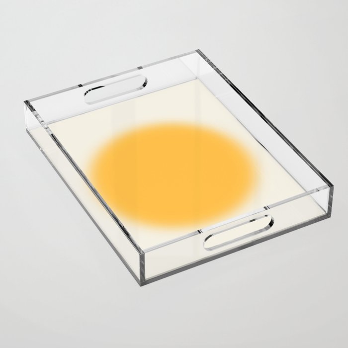 Abstraction_SUN_YELLOW_CIRCLE_BLUR_LOVE_POP_ART_0602A Acrylic Tray Gallery Image 1