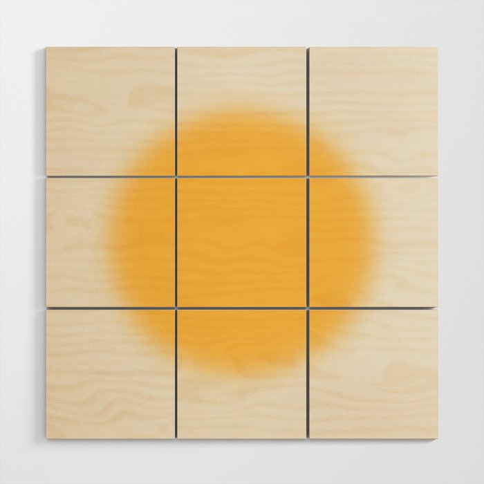 Abstraction_SUN_YELLOW_CIRCLE_BLUR_LOVE_POP_ART_0602A Wood Wall Art Gallery Image 1
