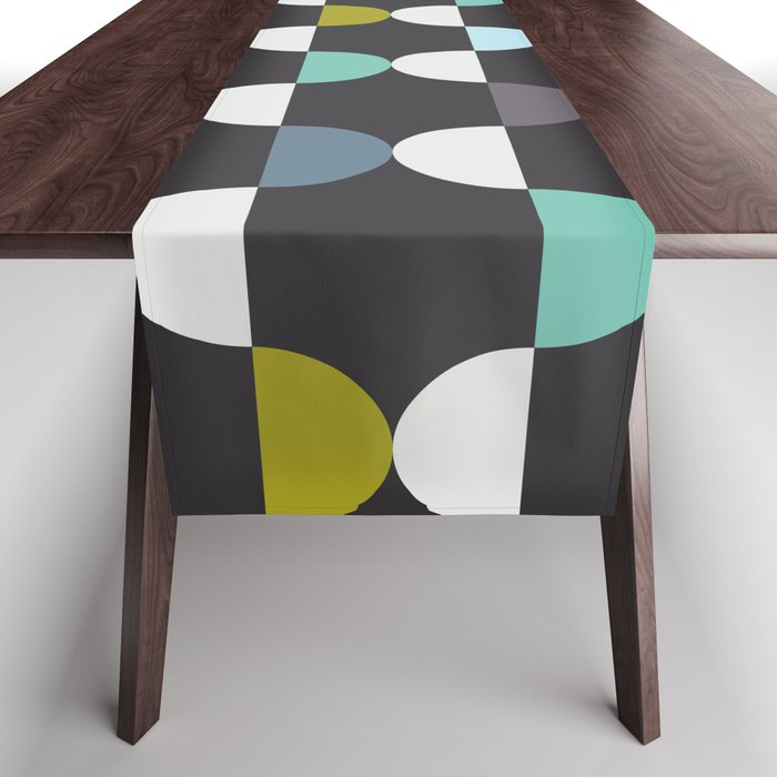 City life facade moonless night Table Runner Gallery Image 1