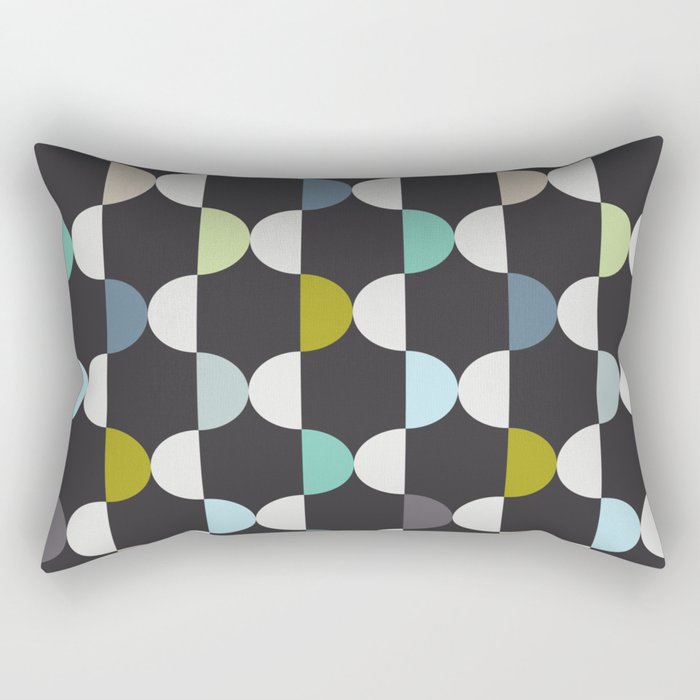 City life facade moonless night Rectangular Pillow Gallery Image 2