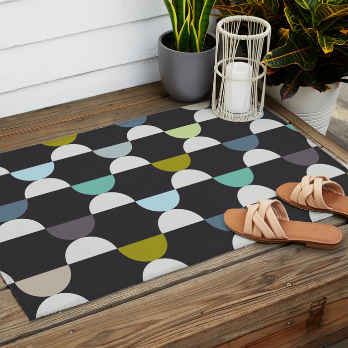 City life facade moonless night Outdoor Rug Gallery Image 2