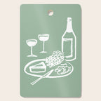 Wine and Cheese Aperitivo - on Pastel Green Cutting Board Gallery Image 1