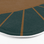 Minimal Sunrays - Teal Bath Mat Gallery Image 3