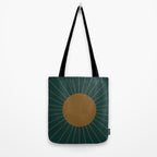 Minimal Sunrays - Teal Tote Bag Gallery Image 2
