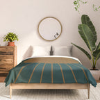 Minimal Sunrays - Teal Comforter Gallery Image 3
