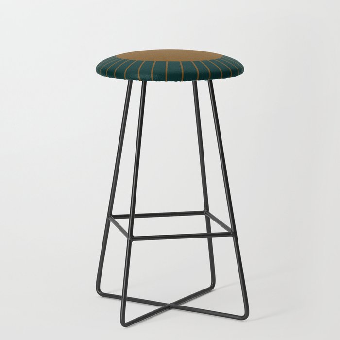 Minimal Sunrays - Teal Stool Gallery Image 1