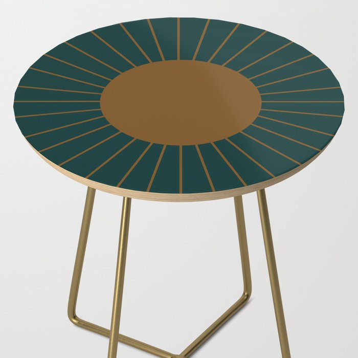 Minimal Sunrays - Teal Side Table Gallery Image 2