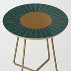 Minimal Sunrays - Teal Side Table Gallery Image 2